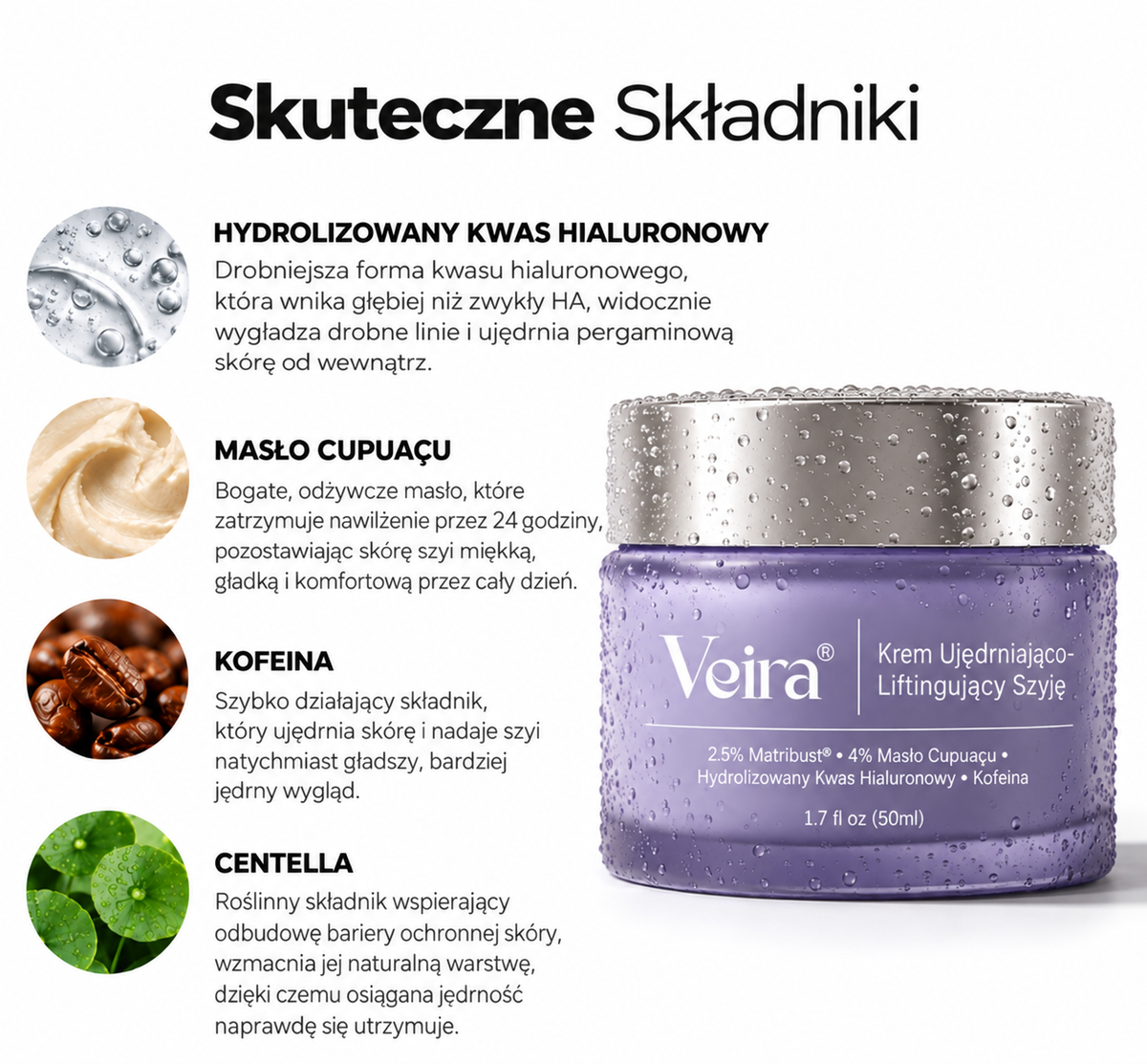 VEIRA Krem Ujędrniająco-Liftingujący Szyję